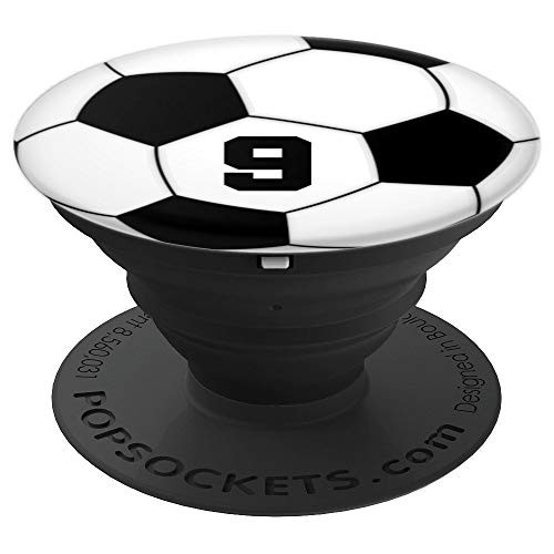 Soccer Ball #9 Grip for Soccer or Football Player No. 9 - PopSockets Grip and Stand for Phones and Tablets