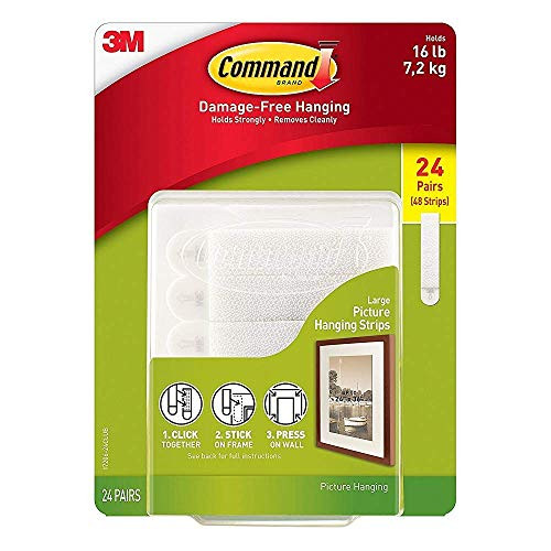 Command Picture & Frame Hanging Strips WZ8G41, Large, 12 Pairs Command Picture & Frame Hanging Strips WZ8G41, Large, 12 Pairs