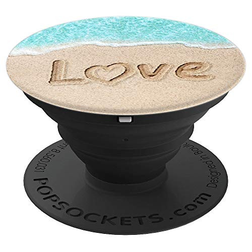Beach Sand Love - Cell Phone Mount & Hand Holder Knob 6858 - PopSockets Grip and Stand for Phones and Tablets