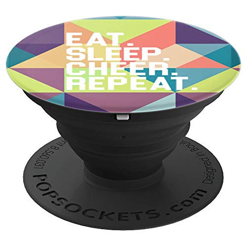 Eat Sleep Cheer Repeat Phone Grip for Cheerleaders - PopSockets Grip and Stand for Phones and Tablets Eat Sleep Cheer Repeat Phone Grip for Cheerleaders - PopSockets Grip and Stand for Phones and Tablets