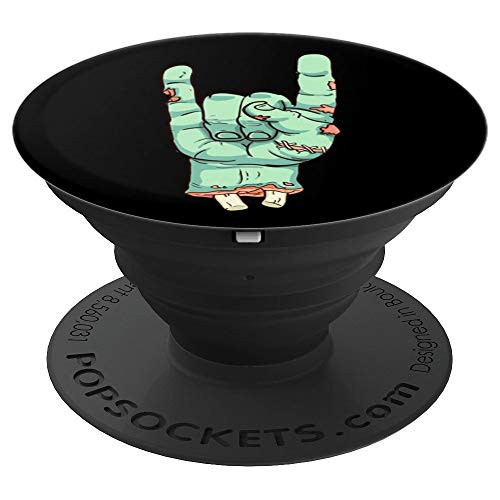 popsockets grip Rock n Roll Rockstar zombie sign of the horn - PopSockets Grip and Stand for Phones and Tablets