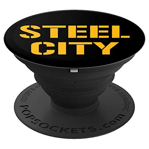 Steel City - Pittsburgh Pennsylvania Football Fan Gift - PopSockets Grip and Stand for Phones and Tablets