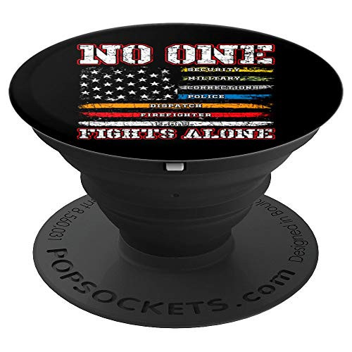 Thin Red Blue Line American Flag - PopSockets Grip and Stand for Phones and Tablets