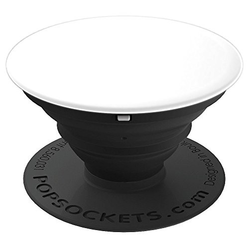White Solid Color Background for Custom Designs - PopSockets Grip and Stand for Phones and Tablets