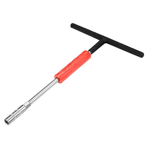 uxcell T-Handle Wrench 9mm Cr-V Adjustable Speed Grip Metric Hex Socket