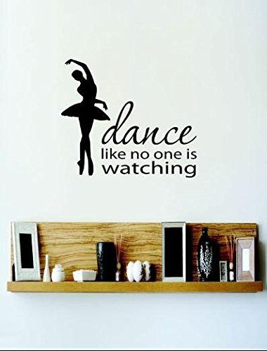 Design with Vinyl RE 1 C 2085 Dance Like No One is Watching Image Quote Vinyl Wall Decal Sticker, 12 x 18", Black