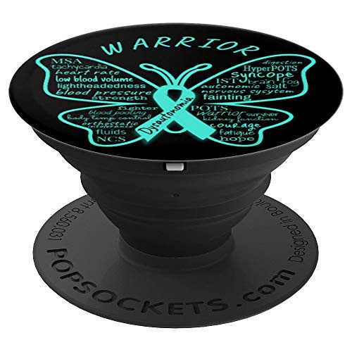 Dysautonomia Awareness Warrior POTS Postural Tachycardia - PopSockets Grip and Stand for Phones and Tablets