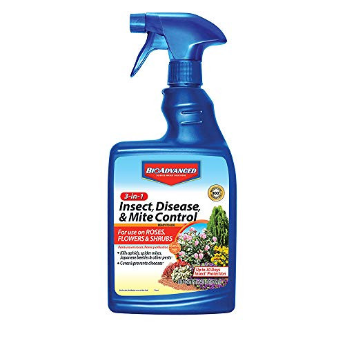 BioAdvanced 701290B Insecticide Fungicide Miticide 3-in-1 Insect, Disease & Mite Control, 24 oz, Ready-to-Use