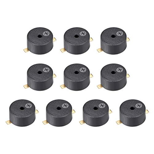 uxcell 10 Pcs DC 5V Passive Electronic Buzzer Alarm Beeper Intermittent Sound 85dB Speaker Patch Type