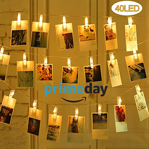 LED Photo Clips String Lights Battery Operated Indoor Fairy String Lights with Clips for Hanging Pictures,Cards,Artwork,Bedroom Wall Party Wedding Birthday Decor,Warm White(Battery 40 LEDs) LED Photo Clips String Lights Battery Operated Indoor Fairy String Lights with Clips for Hanging Pictures,Cards,Artwork,Bedroom Wall Party Wedding Birthday Decor,Warm White(Battery 40 LEDs)