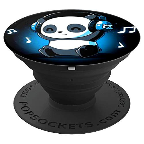 cool cute panda listening to music love music popsocket - PopSockets Grip and Stand for Phones and Tablets