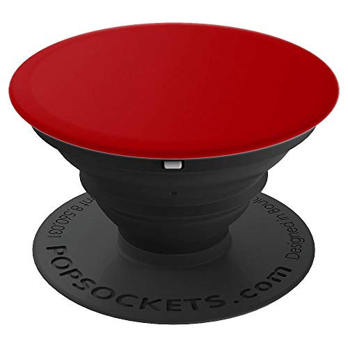Bright Deep Dark Hot Red - Simple & Neutral Solid Color - PopSockets Grip and Stand for Phones and Tablets