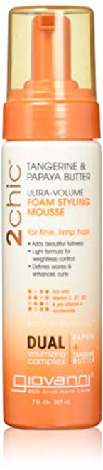 GIOVANNI COSMETICS 2Chic Tangerine And Papaya Butter Ultra-Volume Foam Styling Mousse - Volumizing Hair Mousse Recommended for Limp, Lifeless Hair (7 Ounce / 207 Milliliter) GIOVANNI COSMETICS 2Chic Tangerine And Papaya Butter Ultra-Volume Foam Styling Mousse - Volumizing Hair Mousse Recommended for Limp, Lifeless Hair (7 Ounce / 207 Milliliter)
