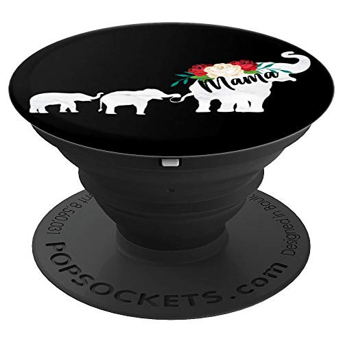 Mama Elephant Pop Socket Rose - 2 Kids Mother Gift - PopSockets Grip and Stand for Phones and Tablets