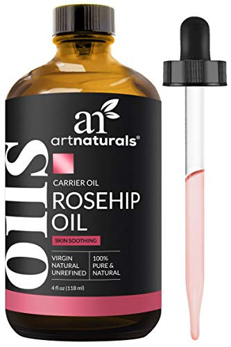Art Naturals Rosehip Seed Oil 3 Piece Set - Pure Virgin, Cold Pressed & Unrefined 4oz - Best Natural moisturizer to heal Dry Skin, Fine Lines & Scars
