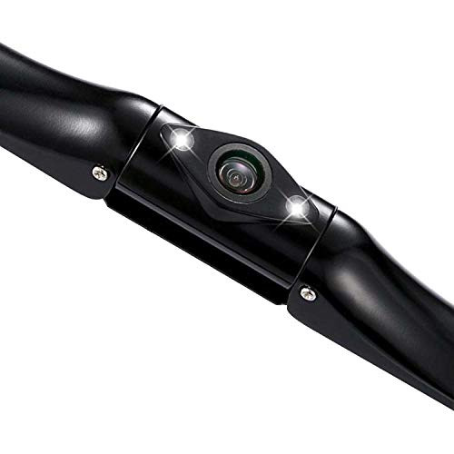 LeeKooLuu Car Backup Camera HD Color 2-LED Night Vision 150° Viewing Angle IP68 Waterproof with Intelligent Switch Guide Lines ON/Off Rear View/Front View Switchable and Reverse/Continuous Use