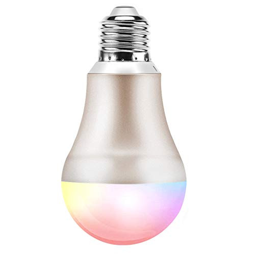 Smart Color Light Bulb, E27 60W Equivalent A19 Dimmable Warm White Home Lighting WIFI LED Bulbs RGB Atmosphere Night Light Work With Amazon Echo Alexa Google Home, Support Remote Control, Group, Timer