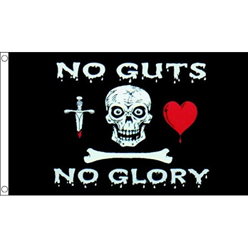 AZ FLAG Pirate No Guts No Glory Flag 3' x 5' - Pirates Flags 90 x 150 cm - Banner 3x5 ft