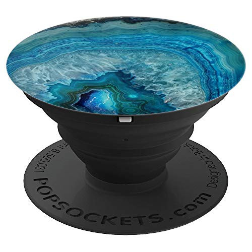 Blue Agate Crystal Pop Socket Geode Marble Mineral Stone - PopSockets Grip and Stand for Phones and Tablets Blue Agate Crystal Pop Socket Geode Marble Mineral Stone - PopSockets Grip and Stand for Phones and Tablets