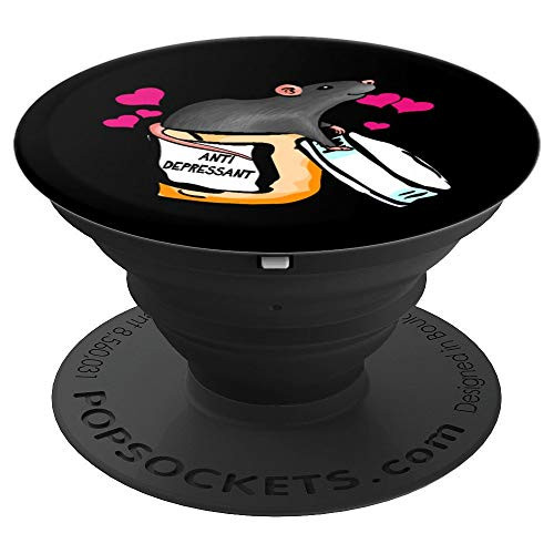 Antidepressant Rat Rats Lover Animal Cute Funny Gift - PopSockets Grip and Stand for Phones and Tablets