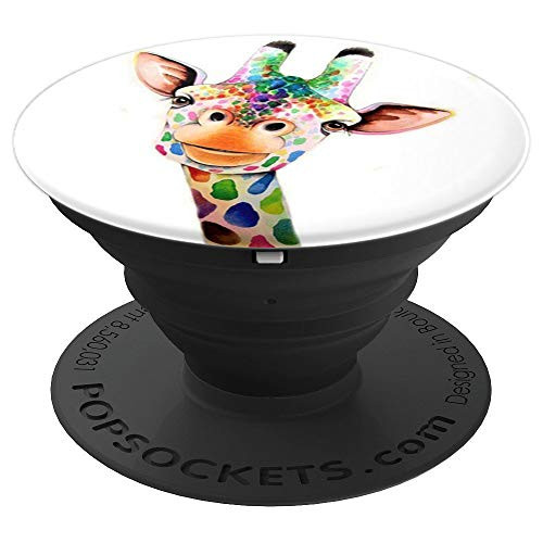 Cute Giraffe Pop Socket Painting Art Colour - PopSockets Grip and Stand for Phones and Tablets