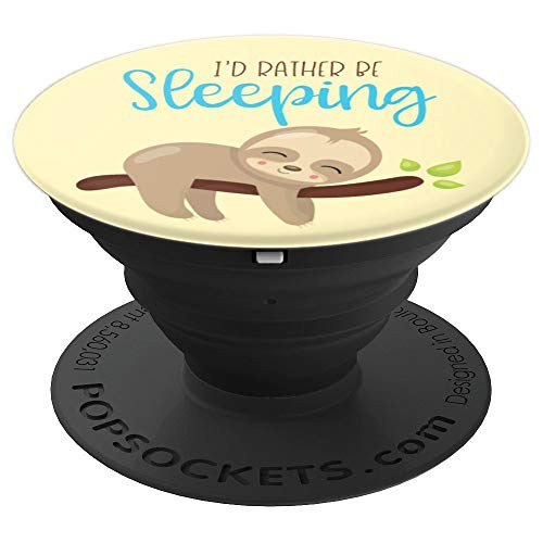 Love Sloths I'd Rather Be Sleeping Sloth Lover Funny Gift - PopSockets Grip and Stand for Phones and Tablets