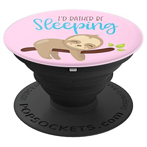 Love Sloths I'd Rather Be Sleeping Sloth Lover Funny Gifts - PopSockets Grip and Stand for Phones and Tablets