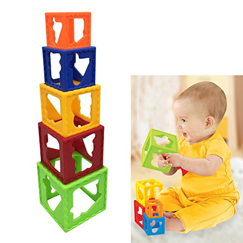 AIVIAI Nesting Blocks Stacking Cubes Nesting Cups Stacking Toy for Baby Kids AIVIAI Nesting Blocks Stacking Cubes Nesting Cups Stacking Toy for Baby Kids