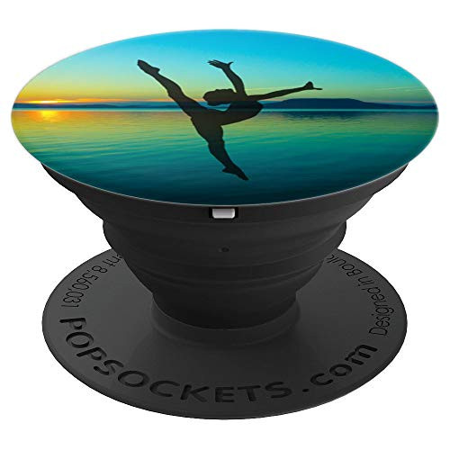 Sunset ocean gymnastics phone stand girls gymnasts - PopSockets Grip and Stand for Phones and Tablets