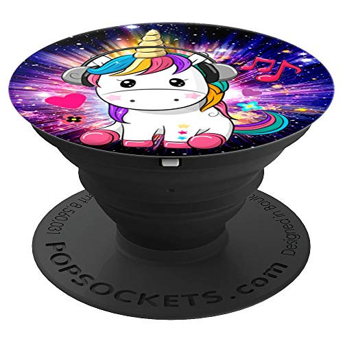 Phenomenal Space Background Pop-Socket love music Unicorn - PopSockets Grip and Stand for Phones and Tablets