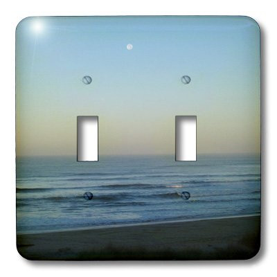 3dRose lsp_23702_2 Moon and Ocean Sunset Double Toggle Switch