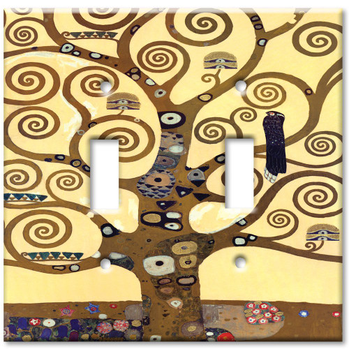 Double Gang Toggle Wall Plate - Klimt: The Tree of Life