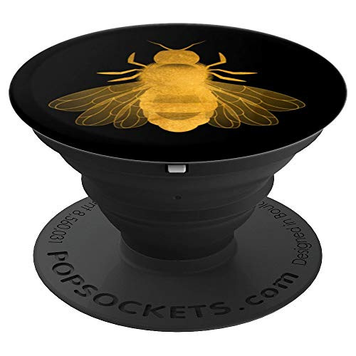 Honey Bee . Honey Bee Yellow Black. - PopSockets Grip and Stand for Phones and Tablets
