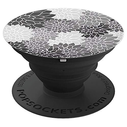 Black And White Dahlia Flowers - PopSockets Grip and Stand for Phones and Tablets Black And White Dahlia Flowers - PopSockets Grip and Stand for Phones and Tablets