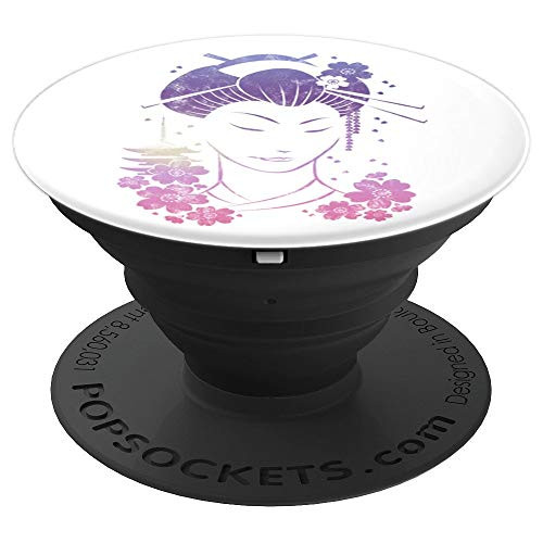 Sakura Spring - Japanese Cherry Blossom Geisha - PopSockets Grip and Stand for Phones and Tablets