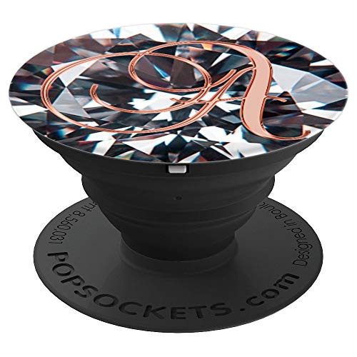 A Pink Yellow Abstract Initial Monogram Capital Letter Name - PopSockets Grip and Stand for Phones and Tablets