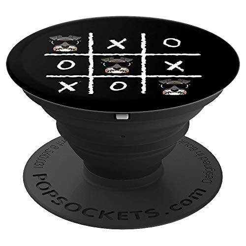Retro Vintage Nostalgic Miniature Schnauzer Dog Mom PopSockets Grip and Stand for Phones and Tablets