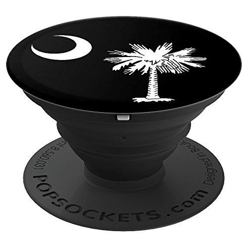White and Black South Carolina State Flag PopSocket Grip - PopSockets Grip and Stand for Phones and Tablets