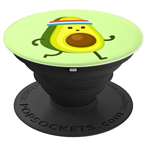 Cute Fitness Avocado Running Gift For Runner - PopSockets Grip and Stand for Phones and Tablets