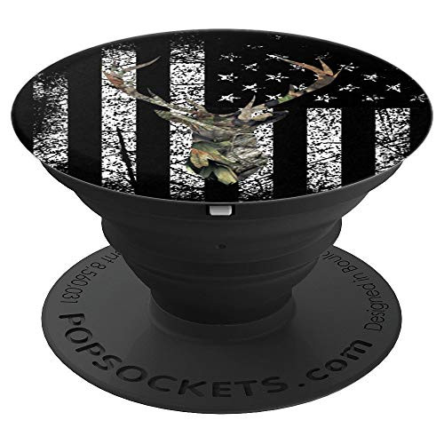 Deer Buck Hunting USA Flag Brown Camouflage Black - PopSockets Grip and Stand for Phones and Tablets Deer Buck Hunting USA Flag Brown Camouflage Black - PopSockets Grip and Stand for Phones and Tablets