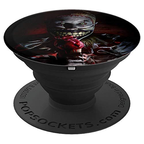 Scary Clown Face Of Horror Evil Eye Scared He Gonna Get You - PopSockets Grip and Stand for Phones and Tablets