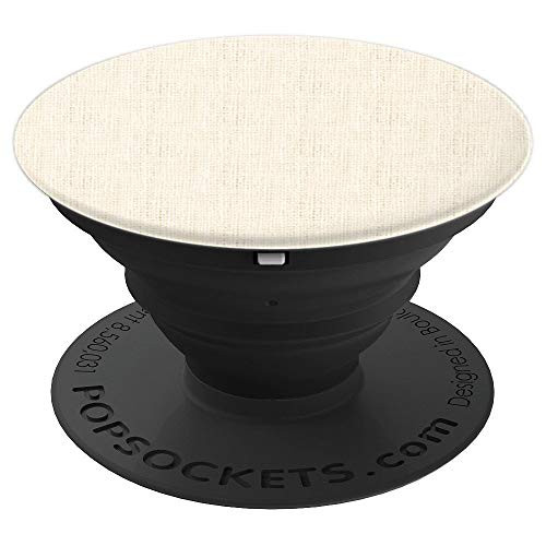 Pure White Solid Plain Pearl Cream Colored Matte Background - PopSockets Grip and Stand for Phones and Tablets