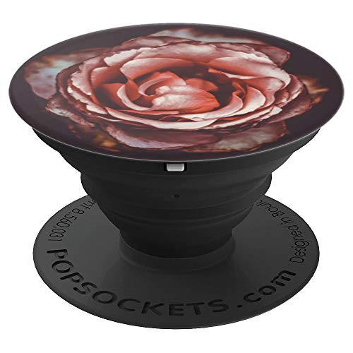 Beautiful Dark Red Purple Single Rose Buds Open So Pretty - PopSockets Grip and Stand for Phones and Tablets
