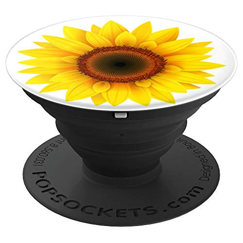 Sunflower Decor Girasol yellow Sun Flower White Background - PopSockets Grip and Stand for Phones and Tablets Sunflower Decor Girasol yellow Sun Flower White Background - PopSockets Grip and Stand for Phones and Tablets