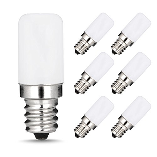 LOHAS LED C7 S6 Night Light Bulb, 15 Watt Light Bulbs Equivalent(1.5W), Mini LED Bulb Candelabra E12 Base, Soft/Warm White 3000K LED, Small Light for Bedroom Salt Lighthouse Lamp(6 PACK)