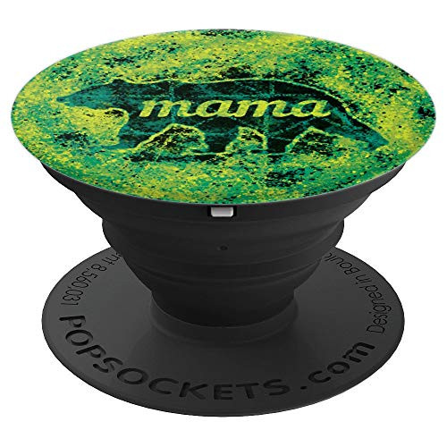 MAMA-BEAR Pop-Socket Grip Spring-Green Gift for Mother's Day - PopSockets Grip and Stand for Phones and Tablets