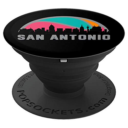 Vintage San Antonio Basketball City Skyline - PopSockets Grip and Stand for Phones and Tablets