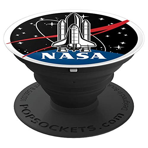NASA Shuttle Launch With Logo and Stars - PopSockets Grip and Stand for Phones and Tablets