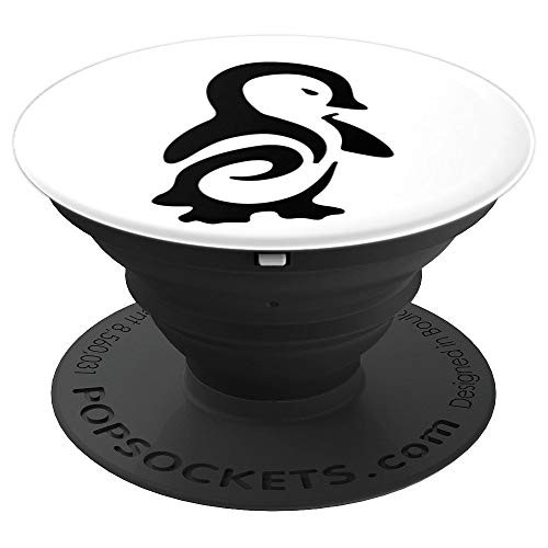 Cute Penguin Tribal Tattoo Design White - PopSockets Grip and Stand for Phones and Tablets Cute Penguin Tribal Tattoo Design White - PopSockets Grip and Stand for Phones and Tablets
