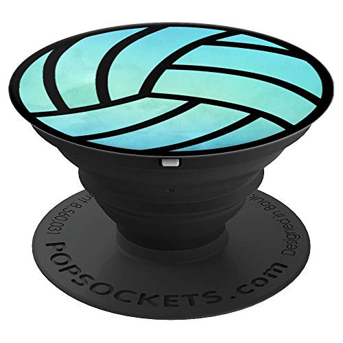 Volleyball Pop Socket Blue Watercolour - PopSockets Grip and Stand for Phones and Tablets Volleyball Pop Socket Blue Watercolour - PopSockets Grip and Stand for Phones and Tablets